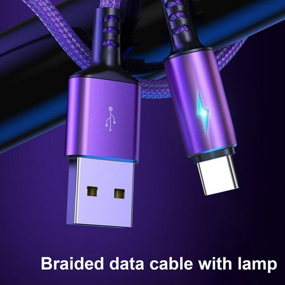 Deyuer Data Cable Braided Flexible Type C Fast Speed Charger Cord for Type C/for Phone Red Type c