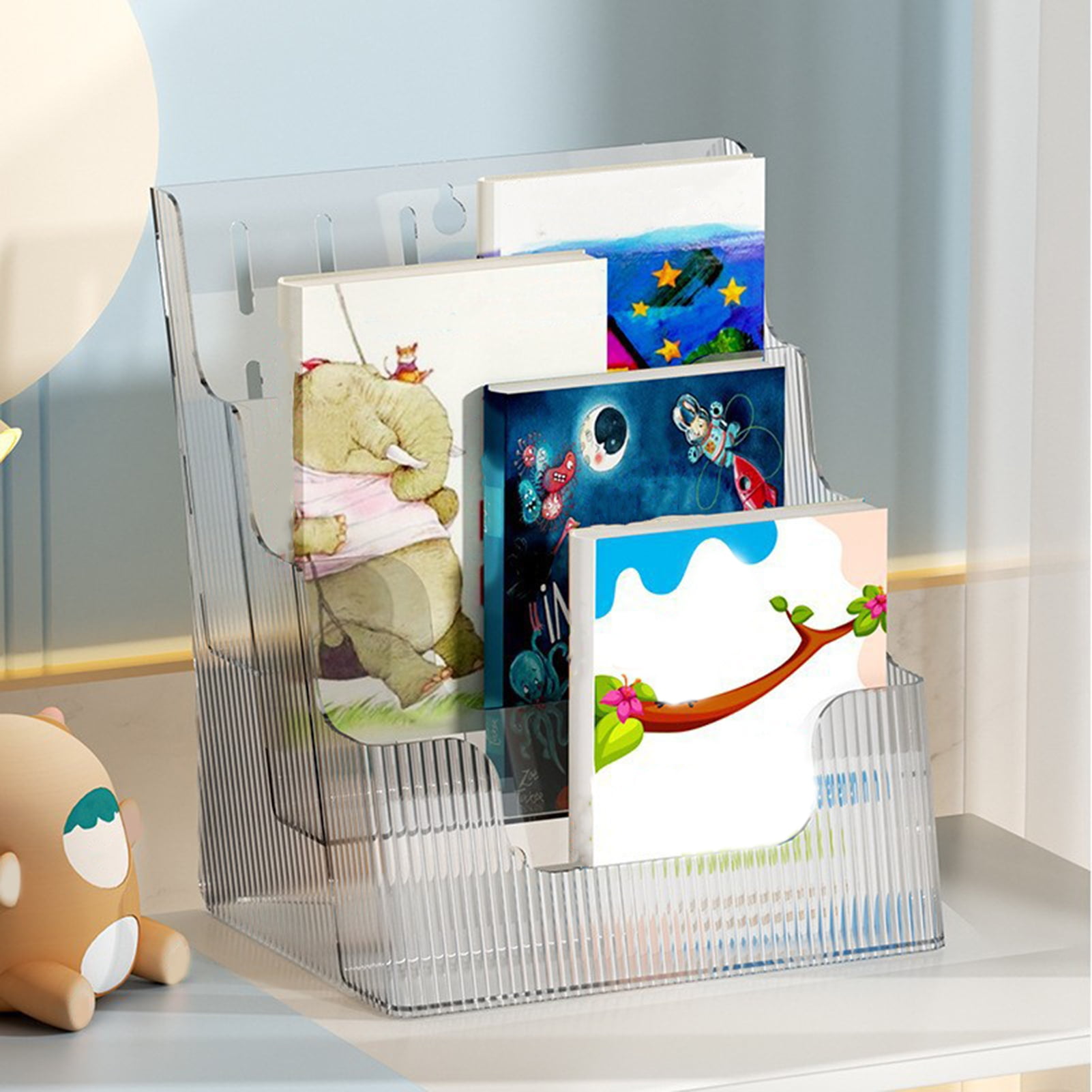 Deyuer Desktop File Storage Box 4 Layered Scrapbook Paper Storage Bin ...