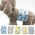thumbnail image 1 of Deyuer Doggie Diaper Washable Breathable Vibrant Color Male Dog Diapers Belly Bands for Dog,Light Green, 1 of 8