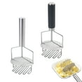 thumbnail image 1 of Deyuer Double-layer Potato Masher Manual Potato Press Wavy Pressure Ricer Crusher Kitchen Tools for Mashed Potatoes Vegetables Fruits,Black, 1 of 7