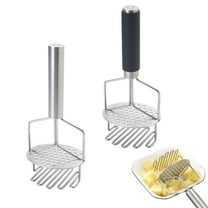 Deyuer Double-layer Potato Masher Manual Potato Press Wavy Pressure Ricer Crusher Kitchen Tools for Mashed Potatoes Vegetables Fruits,Stainless Steel