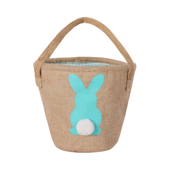 Deyuer Easter Basket Storage with Reinforced Handle Large Capacity Multipurpose Adorable Easter Egg Hunt Basket Storage Organizer