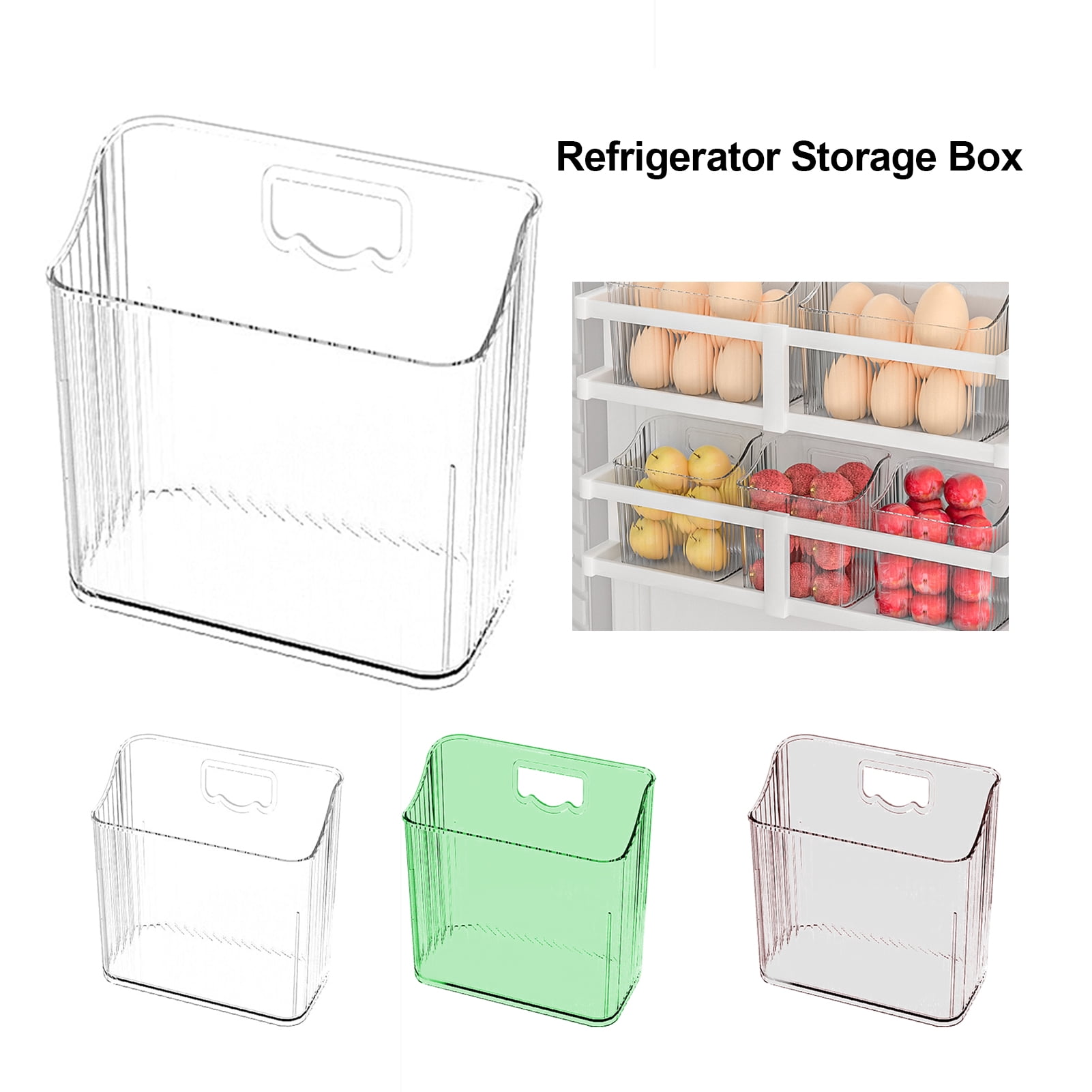 Deyuer Egg Holder Clear Large Capacity Easy Access Stackable Versatile Refrigerator Side Door
