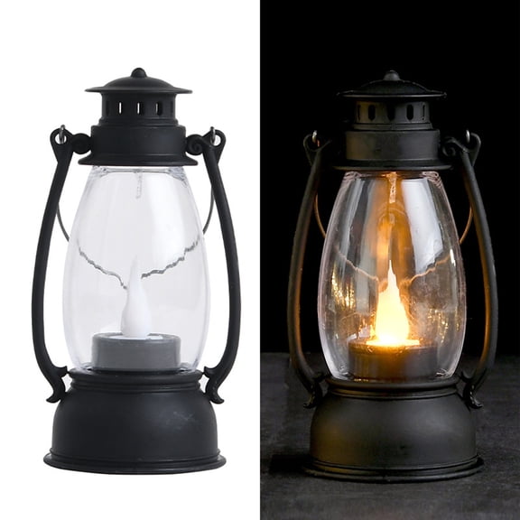Deyuer Electronic Candle Lamp Retro Design Portable Handle Waterdrop Wick LED Lantern Light for Home Decor