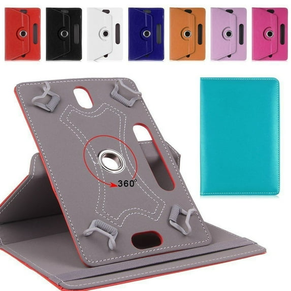 Deyuer Faux Leather Tablet PC Case Cover 360 Degree Rotating Stand Universal Holder