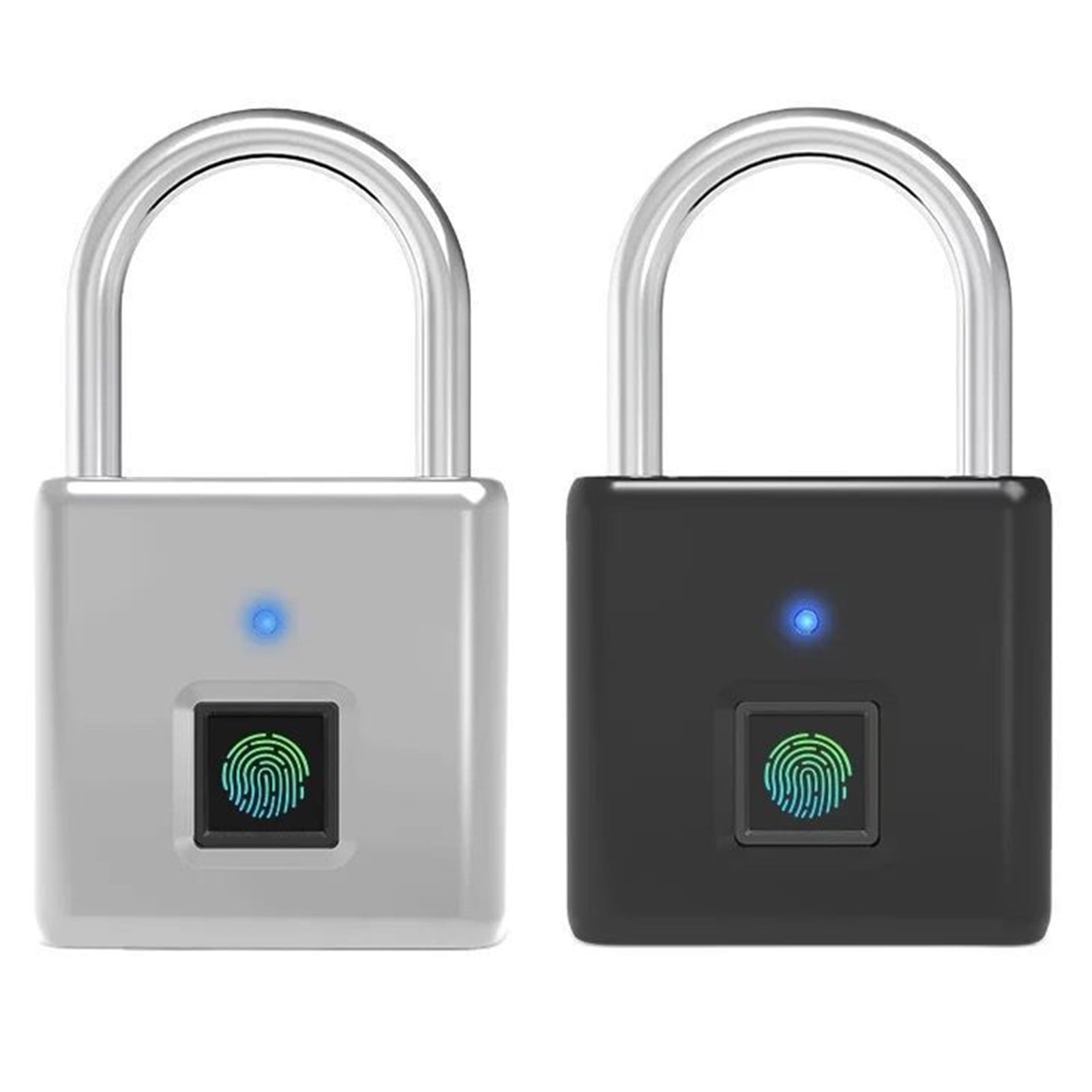 Fingerprint Lock Low Battery Alarm 1s Touch Padlock Quick Unlock