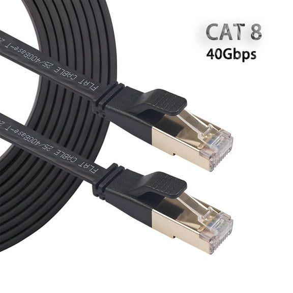 Deyuer Flat CAT8 RJ45 40Gbps Super Speed Routing Ethernet Cable Network Lan Patch Cord