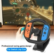 Deyuer Game Steering Wheel Fine Workmanship Easy Installation Comfortable Grip Professional Eco-friendly Game Component Accurate Fit Racing Steering Wheel Gamepad Grip for Switch Joy-Con