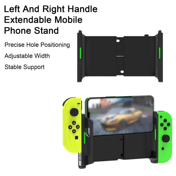 Deyuer Handle Bracket Easy Installation Stretchable Adjustable Width Phone Game Playing Joystick Holder for Switch OLED,Black