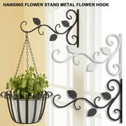 Deyuer Hanging Plant Bracket for Plant Hangers Outdoor More Stable and Sturdy Black Plant Hooks