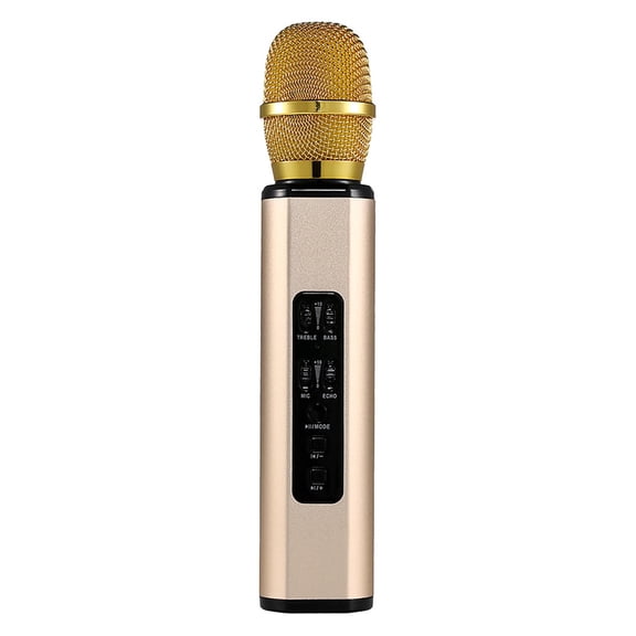 Deyuer K6 Wireless Microphone High Fidelity Noise Cancelling Sensitive Bluetooth-compatible 5.0 Karaoke Condenser Microphone for Live Show