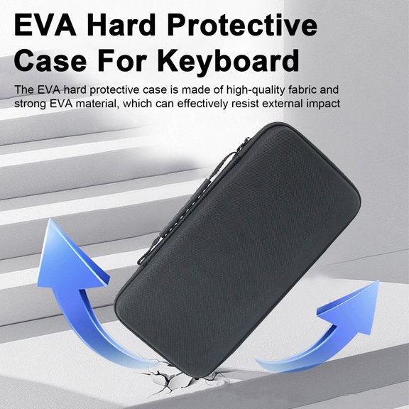 Deyuer Keyboard Storage Case Travel Carrying Bag Zipper Closure Shock-Resistant Protective Storage Bag EVA Hard Case for MX Keys Mini,Black