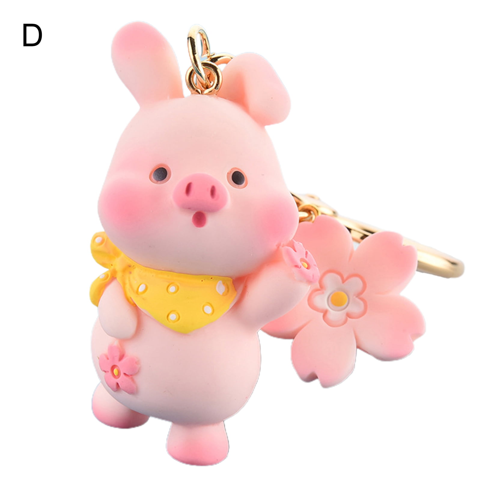 Deyuer Lovely Animal Pig Keychain Key Ring Piggy Pendant Car Keyring