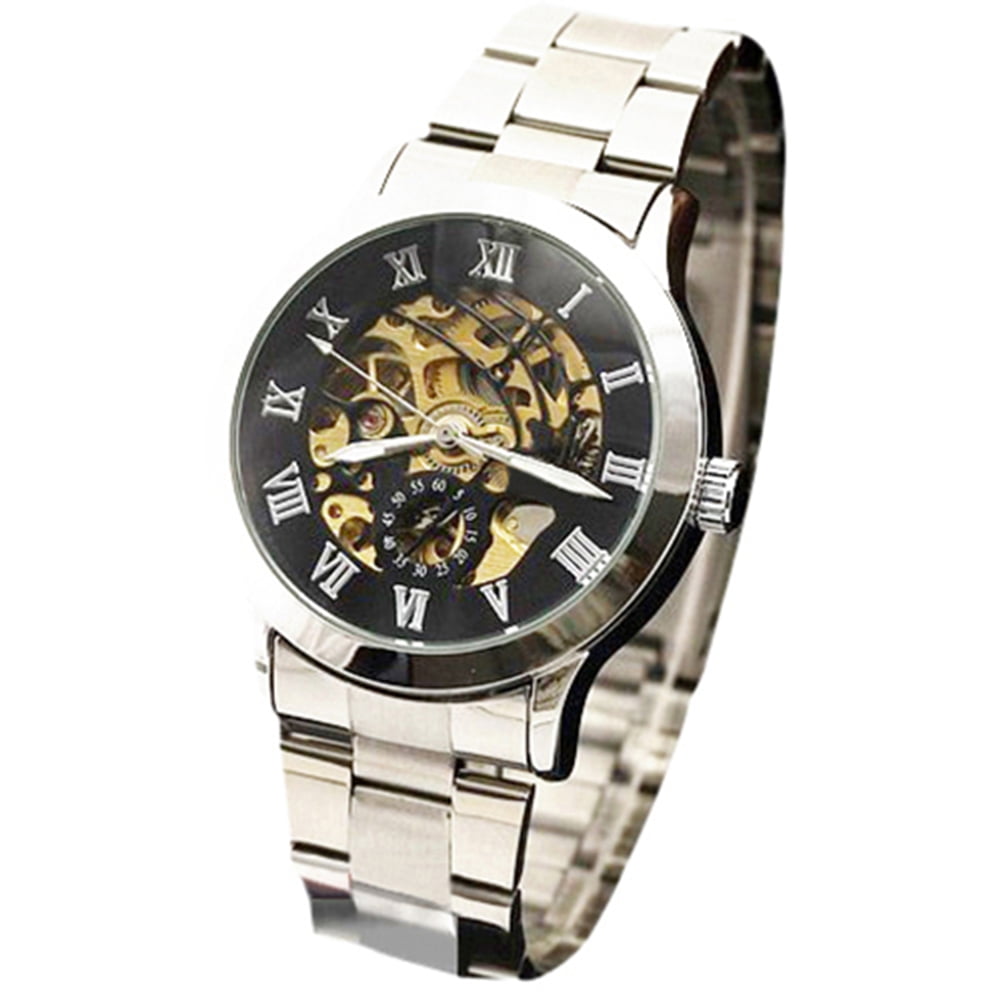 Elgin Adult Male Analog Watch in Silver with Full Skeleton Dial FG8030 Walmart