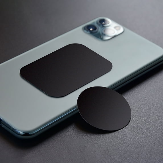 Deyuer Magnetic Iron Sheet Strong Suction Mini Car Phone Holder Magnetic Iron Sheet Sticker for Mobile Phone,Round L