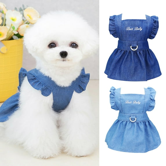 Deyuer Pet Dress Summer Kitty Clothes Dog Outfits