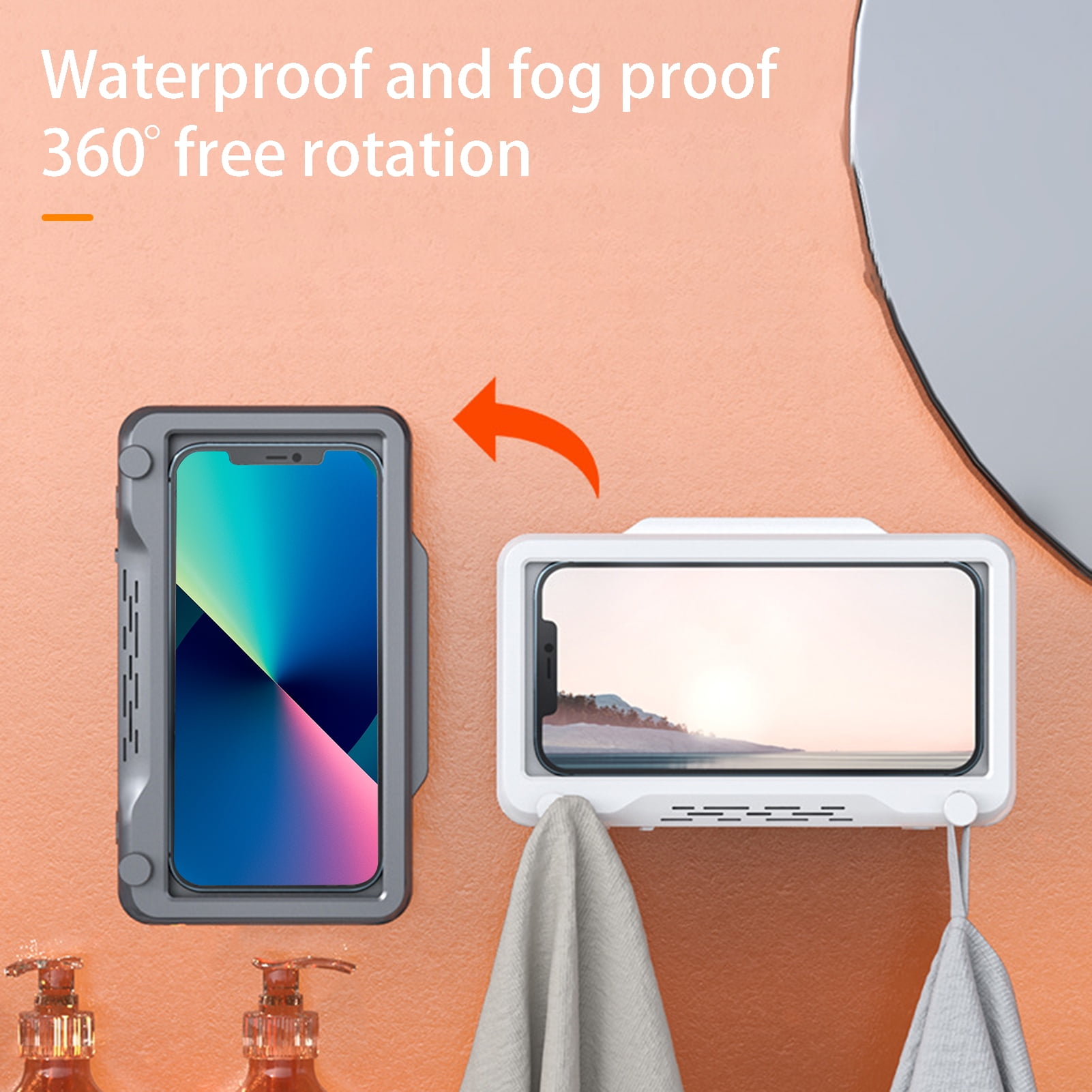 Deyuer Phone Holder Box Waterproof Anti-fog Self-adhesive