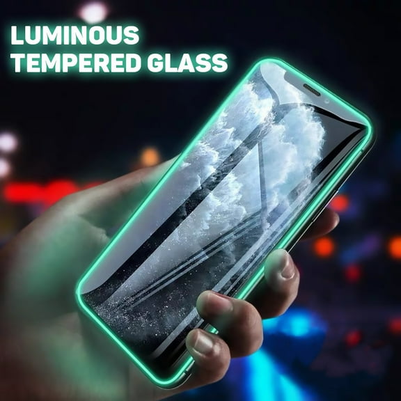 Deyuer Phone Tempered Glass Luminous 9D Hardness Clear Phone Screen Protector Film Cover for iPhone 13 11 12 Pro Max XR X XS 7 8 Plus