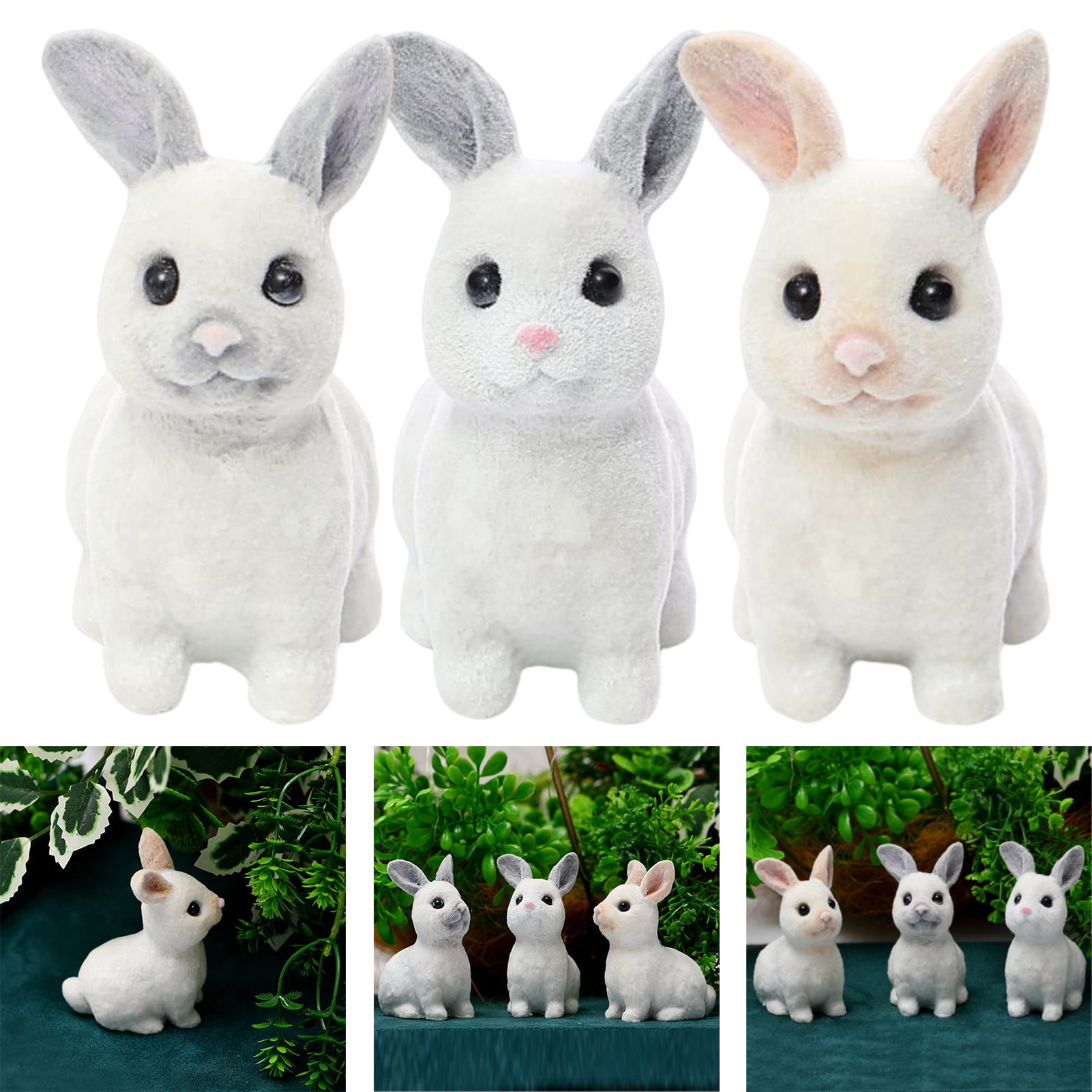 Deyuer Rabbit Ornament Cute Appearance Multipurpose Realistic Vivid