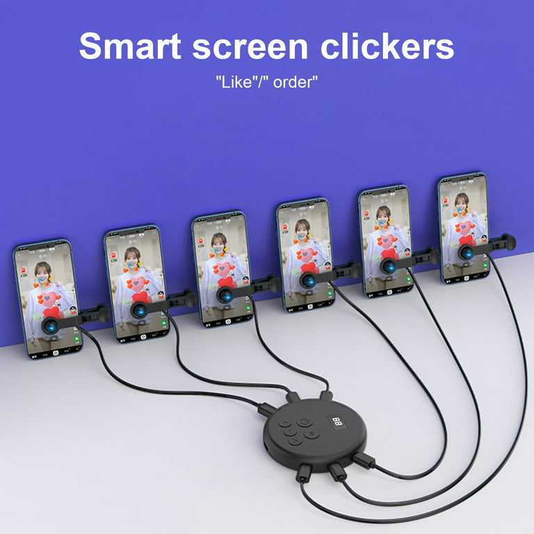 Deyuer Screen Clicker Mute Automatic Adjustable Digital Display Sensitive  Clicking Universal Phone Auto Clicker Connection Point Grabber Device for  Game 