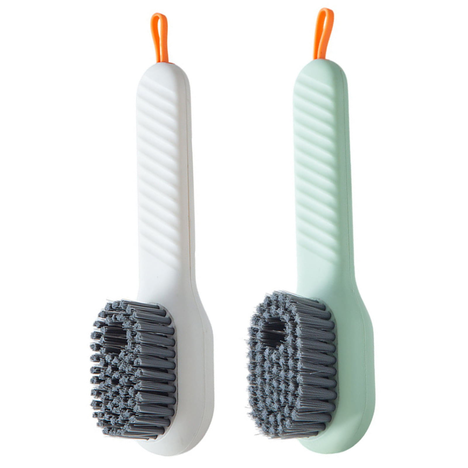 Deyuer Shoe Brush Automatic Liquid Discharge Deep Cleaning Soft Bristles  Household Laundry Cleaning Brush for Daily Use,Green 