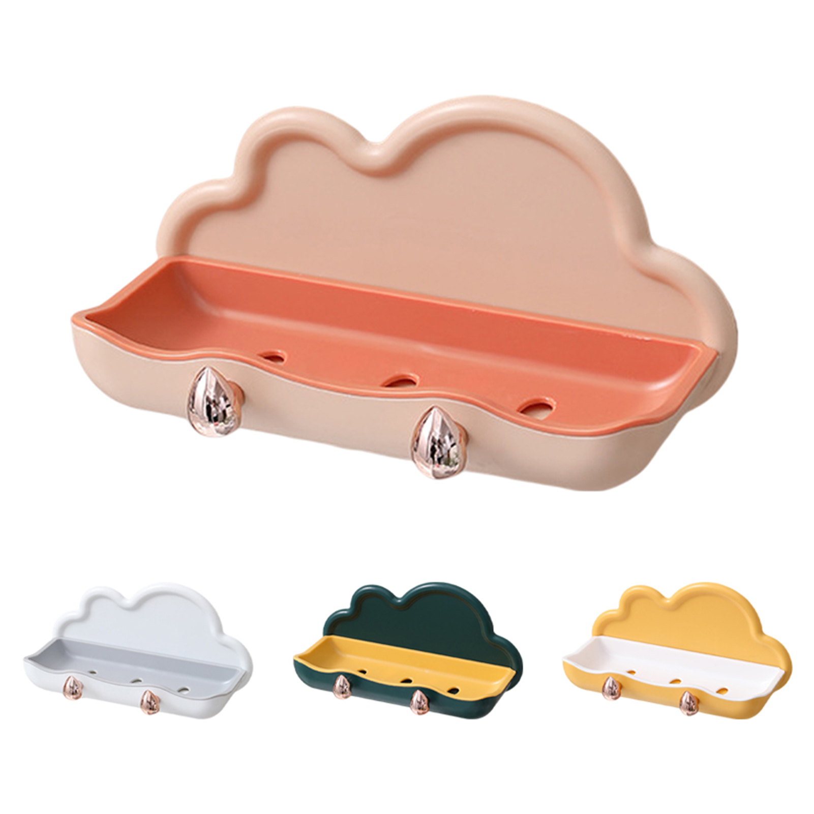 Deyuer Shower Soap Box Dish Wallmounted Detachable with Hanging Hook