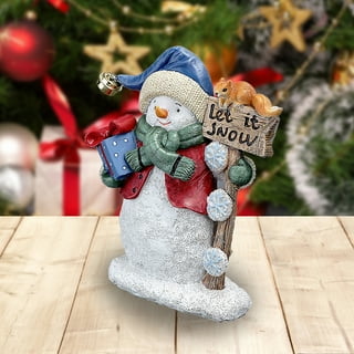 10pcs Mini Snowman Figurines Christmas Scene Resin Tiny Snowman Decoration, Size: 2x1.2x1cm