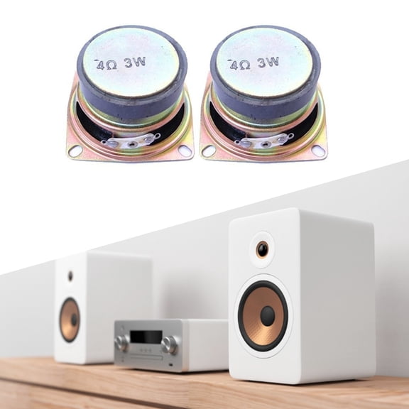 Deyuer Speaker Mini Stereo Metal Full Range Loudspeaker Box for Home