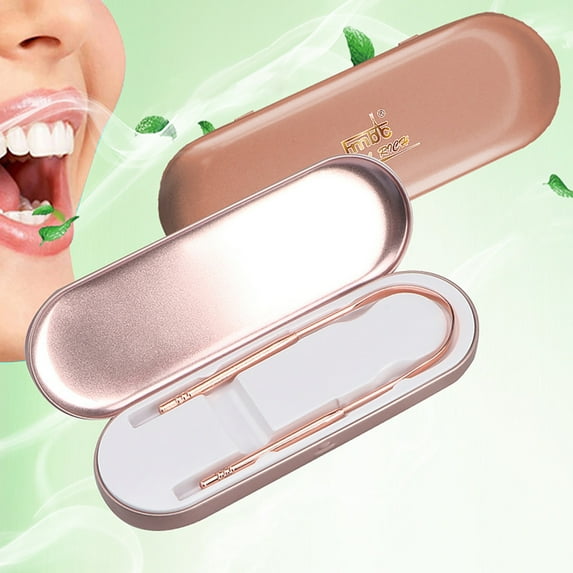 Deyuer Stainless Steel Tongue Scraper Cleaner Fresh Breath Keeper Oral Hygiene with Box