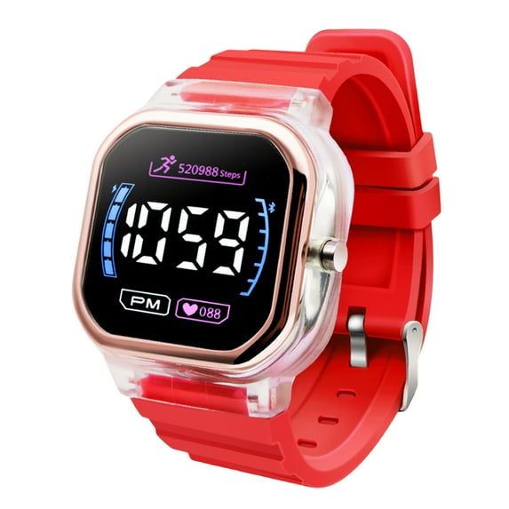 Deyuer Student Sport Watch Luminous Life Waterproof Square Dial LED Digital Electronic Wrist Watch