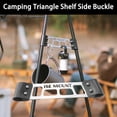 thumbnail image 1 of Deyuer Triangle Rack Buckle Hole Design High Hardness Good Toughness Stable Easy to Install Hanging Items Stainless Steel Camping Triangle Shelf Side Buckle Outdoor Accessory,Black, 1 of 7