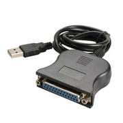 Deyuer USB Male to DB25 Female Port Printer Parallel Converter Cable 25Pin Adapter Cord
