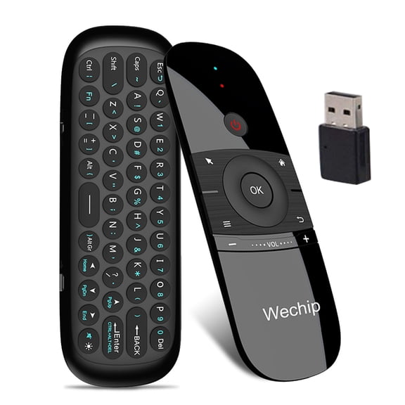 Deyuer W1 2.4G Wireless Keyboard Air Mouse Smart Remote Control for Android TV Box PC,Black