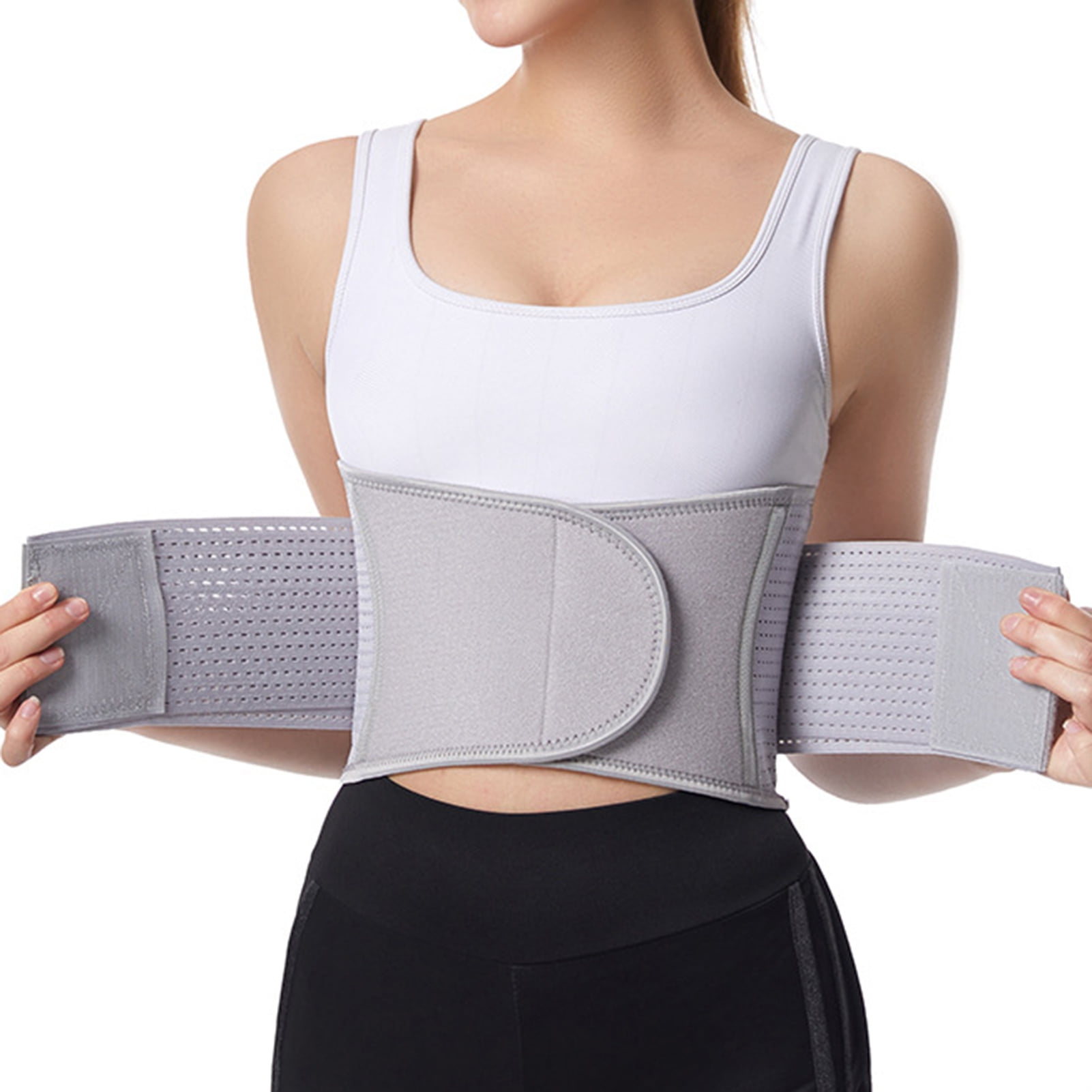 Deyuer Waist Trimmer Belt Sweat-Absorption Adjustable Protect The Waist  with Steel Plate Support Men Women Waist Trainer Belt for Abdomen
