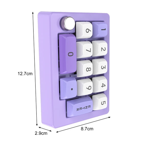 Deyuer Wired External Number Keyboard 13 Keys Macro Programmable Fully Hot Swappable Mechanical Switch with 12 Color RGB Light Mini Gaming Keyboard