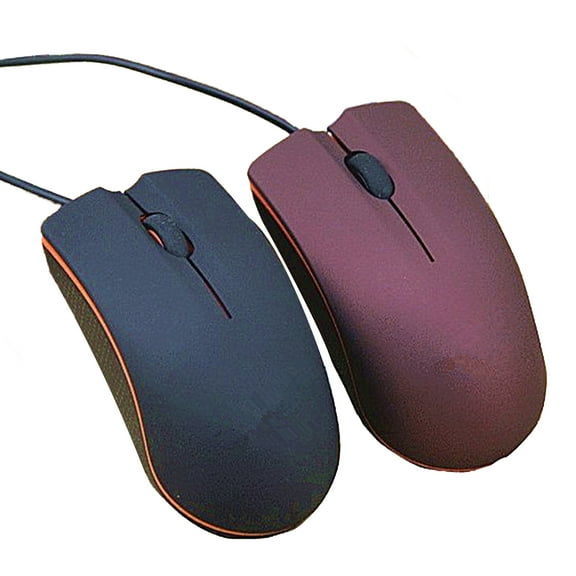 Deyuer Wired Mouse Frosted High Sensitivity Ergonomic Plug and Play Mini Optical Computer Mice for Office,Purple