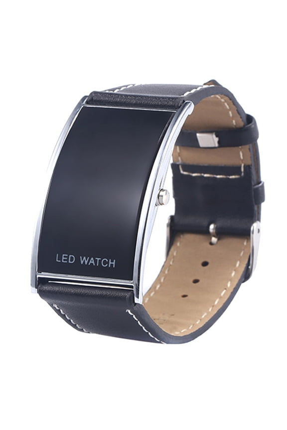 Wristwatch LED Digital Men Date Indicator Rectangle Watch for Dating