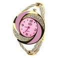 thumbnail image 1 of Deyuer Wristwatch Spiral Waterproof Round Rhinestone Braid Bangle Watch for Gift, 1 of 8