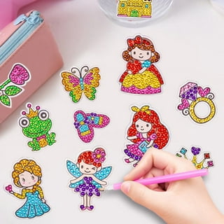 Diamond Painting Kits For Kids, Diamond Painting Stickers, Arts And Crafts  For Kids, Gem Sticker, Gem Art Kits For Kids, Diamond Dots Kids Girls 6-8-12,  Ice Cream Diamond Painting For Kid 