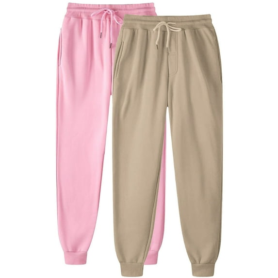 Dezsed 2 Pack Sweat Pants for Men Plus Size Sweatpants Pants Hip-Hop Pants Legging Padded Casual Athletic Pants Khaki XXL