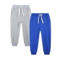 thumbnail image 1 of Dezsed 2 Pack Toddler Girls Boys Sweatpants Kids Casual Athletic Pull-On Cotton Jogger Pants with Drawstring for Boys Girls 5-6 Years Gray, 1 of 4