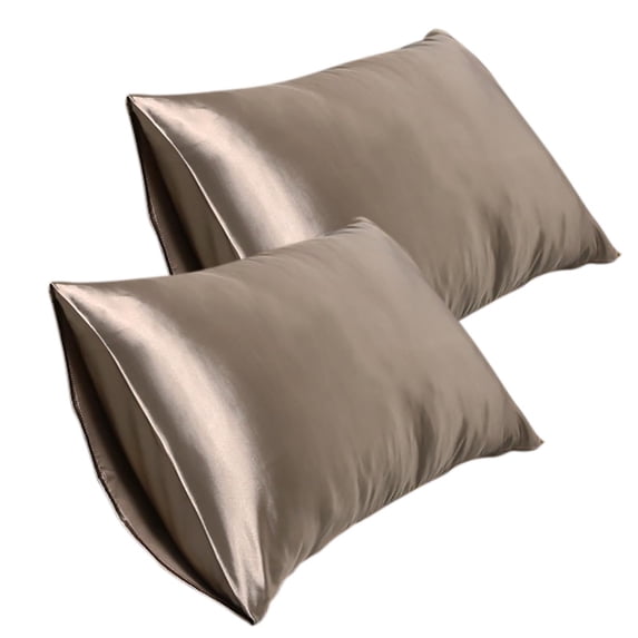 Dezsed 20*25 Inch Satin Pillowcase, Imitation Silk Pillowcase (2pc) on Clearance Khaki