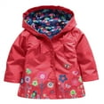 thumbnail image 1 of Dezsed 2022 Fall Winter Girls Raincoat Coat Long Sleeve Hooded Outerwear for Kids 8M-5Y Children Windbreaker Rain Jacket Birthday Gift School Outfit, 1 of 4
