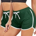 thumbnail image 1 of Dezsed 2PC Women High Waist Yoga Pants Women Bandage Elastic Waist Casual Short Pants Summer Shorts Gym Running Shorts 2PC Green M Clearance Sale, 1 of 6