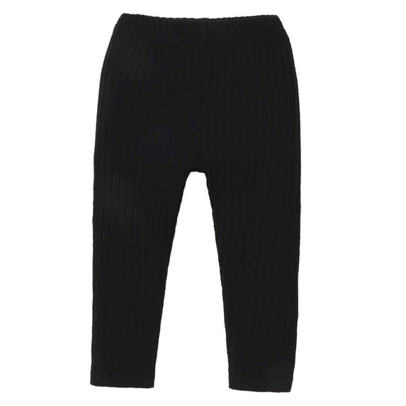 Dezsed Baby Pants Newborn Baby Boys Girls Spring Fall Solid Color Elastic Slim Full Length Pants Leggings Black 9-12 Months