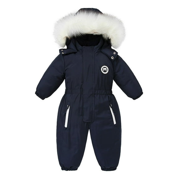 Dezsed Baby Winter Clothes Kids Boys One-Piece Snowsuits Overalls Ski Suits Winter Waterproof Hoodies Coats Jumpsuits for Baby Toddler 2-5Years Kids Jumpsuit for Girls