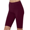 thumbnail image 1 of Dezsed Biker Shorts for Women 5" High Waisted Tummy Control Workout Yoga Running Gym Tennis Shorts Athletic Leggings Wine XXXL, 1 of 5