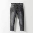 thumbnail image 1 of Dezsed Boys Baby and Toddler Pull on Straight Jeans Spring and Summer Baby & Little Boys Basic Basic Stretch Straight Leg Jeans for 3-4 Years Gray, 1 of 1
