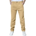 thumbnail image 1 of Dezsed Boys Cargo Pants Kids Lightweight Elastic Waist Straight-Leg Workout Joggers Outdoor Hiking Baggy Trousers 12-13 Years Khaki, 1 of 8