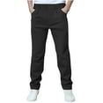 thumbnail image 1 of Dezsed Boys Cargo Pants Kids Lightweight Elastic Waist Straight-Leg Workout Joggers Outdoor Hiking Baggy Trousers 6-7 Years Black, 1 of 8